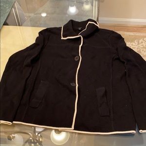 TALBOTS- Black cardigan Sweater w 2 Buttons-Size S